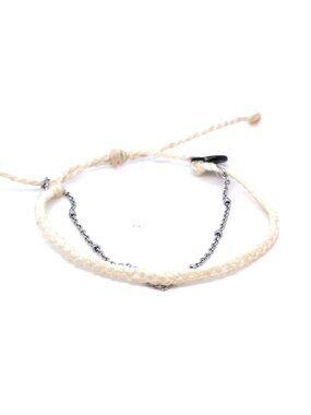 Pura Vida White Braid Chain Bracelet